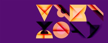 Minimum geometrik soyut arkaplan. Çember kare ve üçgen tasarımı