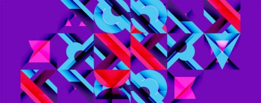 Çemberler soyut arkaplan çizgilerini kareler