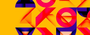 Çemberler soyut arkaplan çizgilerini kareler