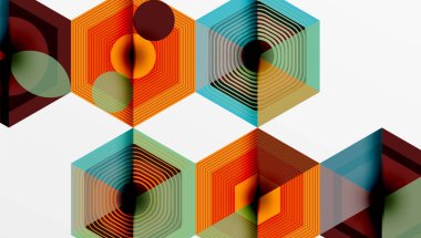 Altıgenler tasarımı geometrik soyut arkaplan