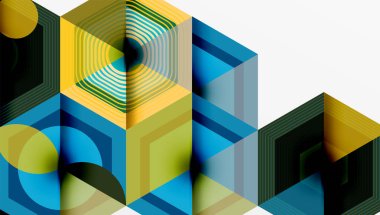 Altıgenler tasarımı geometrik soyut arkaplan