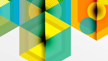 Yaratıcı altıgenler geometrik şekiller tasarımı