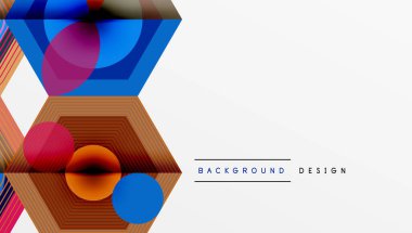 Yaratıcı altıgenler geometrik şekiller tasarımı