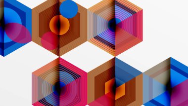 Yaratıcı altıgenler geometrik şekiller tasarımı