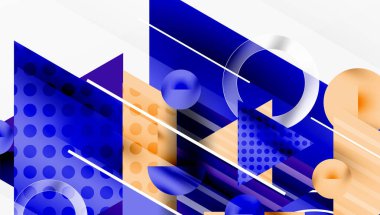 Parlak soyut arkaplan - parlak eğim tonlarıyla katmanlı üçgenler. Yarı şeffaf şekiller derinlik ve çağdaş estetik ekler