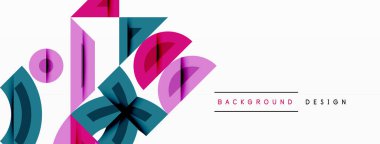 Dairesel ve yuvarlak elementlerin yer aldığı soyut geometrik arkaplan. Kalın kontrast, pürüzsüz gradyanlar, dinamik kompozisyon, fütüristik stil