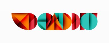 Minimum geometrik soyut arkaplan. Çember kare ve üçgen tasarımı