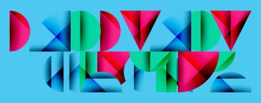 Minimum geometrik soyut arkaplan. Çember kare ve üçgen tasarımı