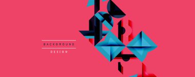 Minimum geometrik soyut arkaplan. Çember kare ve üçgen tasarımı