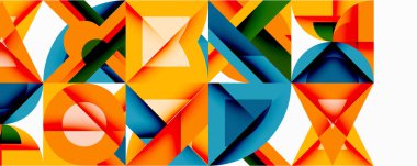 Çemberler soyut arkaplan çizgilerini kareler