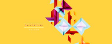 Minimum geometrik soyut arkaplan. Çember kare ve üçgen tasarımı