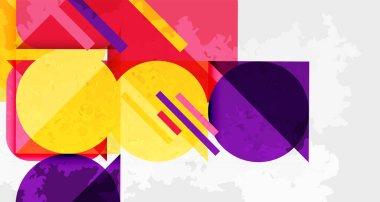 Kareler, daireler, üçgenler ve kumlu, gürültülü doku. Duvar Kağıdı, Sancak, Arkaplan, Kart, Kitap İllüstrasyonu, İniş Sayfası