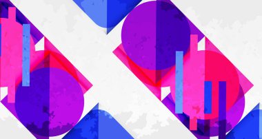 Kareler, daireler, üçgenler ve kumlu, gürültülü doku. Duvar Kağıdı, Sancak, Arkaplan, Kart, Kitap İllüstrasyonu, İniş Sayfası