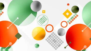 Çemberler ve elementler geometrik soyut arkaplan