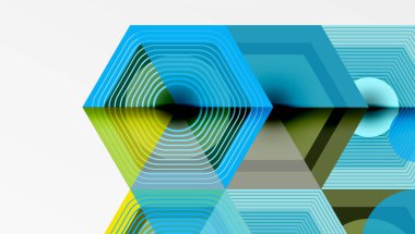 Altıgenler tasarımı geometrik soyut arkaplan