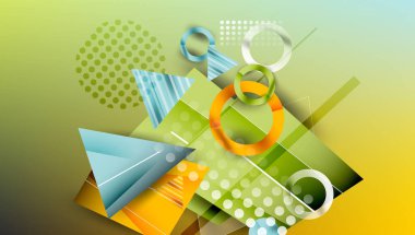 Yaratıcı üçgenler ve daireler bileşimi