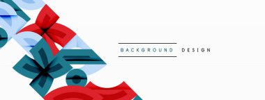 Soyut geometrik arkaplan şekilleri modern ve simetrik bir model oluşturur. Kalın kontrast, pürüzsüz gradyanlar, dinamik kompozisyon, fütüristik stil