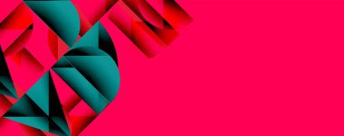 Minimum geometrik soyut arkaplan. Çember kare ve üçgen tasarımı