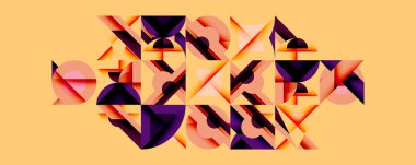 Minimum geometrik soyut arkaplan. Çember kare ve üçgen tasarımı