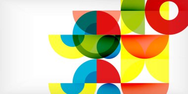 Renkli çember soyut arkaplan. Duvar kağıdı, afiş, sunum, arkaplan şablonu