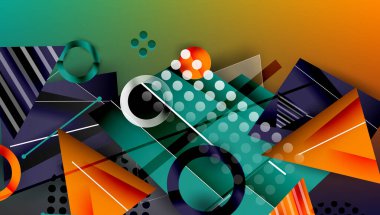 Yaratıcı üçgenler ve daireler bileşimi