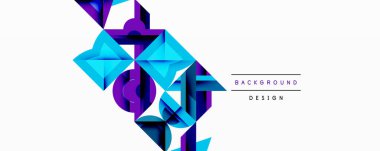 Minimum geometrik soyut arkaplan. Çember kare ve üçgen tasarımı