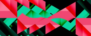 Daireler, yarı daireler, kareler ve yuvarlak üçgenler. Duvar kağıdı, afiş, arkaplan, kart, kitap illüstrasyonu, iniş sayfası için geometrik mozaik mozaik desen soyut arkaplan