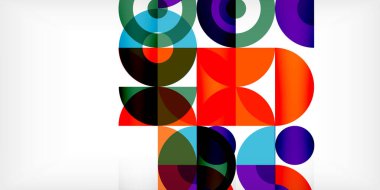 Minimum geometrik soyut arkaplan. Çember kare ve üçgen tasarım. Duvar kağıdı, afiş, arkaplan veya iniş için moda tekno iş şablonu