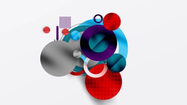 Soyut arkaplan - pürüzsüz eğimleri ve şeffaflığı olan katmanlı geometrik şekiller