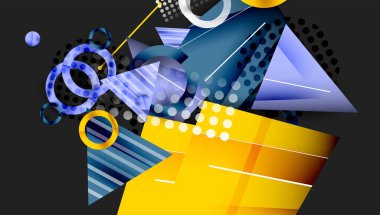 Renkli gradyanlı soyut arkaplan geometrik tasarımı