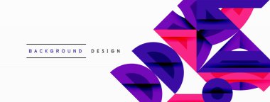 Soyut geometrik arkaplan şekilleri modern ve simetrik bir model oluşturur. Kalın kontrast, pürüzsüz gradyanlar, dinamik kompozisyon, fütüristik stil