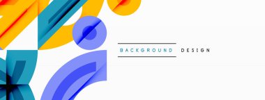 Dairesel ve yuvarlak elementlerin yer aldığı soyut geometrik arkaplan. Kalın kontrast, pürüzsüz gradyanlar, dinamik kompozisyon, fütüristik stil