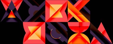 Çemberler soyut arkaplan çizgilerini kareler