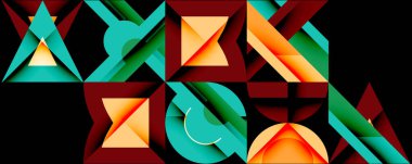 Çemberler soyut arkaplan çizgilerini kareler