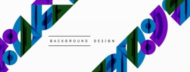 Dairesel ve yuvarlak elementlerin yer aldığı soyut geometrik arkaplan. Kalın kontrast, pürüzsüz gradyanlar, dinamik kompozisyon, fütüristik stil