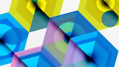 Altıgenler, elmas desenleri. Geometrik tekrarlayan altıgen arkaplan