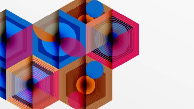 Yaratıcı altıgenler geometrik şekiller tasarımı