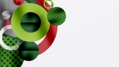 Üstüste binen Şeffaf Şekillerle Soyut Geometrik Arkaplan