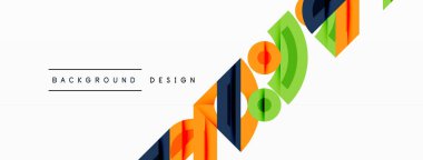 Dairesel ve yuvarlak elementlerin yer aldığı soyut geometrik arkaplan. Kalın kontrast, pürüzsüz gradyanlar, dinamik kompozisyon, fütüristik stil