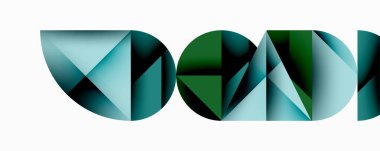 Minimum geometrik soyut arkaplan. Çember kare ve üçgen tasarımı