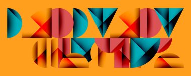 Minimum geometrik soyut arkaplan. Çember kare ve üçgen tasarımı