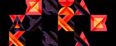 Çemberler soyut arkaplan çizgilerini kareler