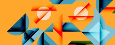 Çemberler soyut arkaplan çizgilerini kareler