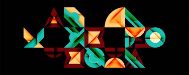 Çemberler soyut arkaplan çizgilerini kareler