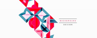 Minimum geometrik soyut arkaplan. Çember kare ve üçgen tasarımı