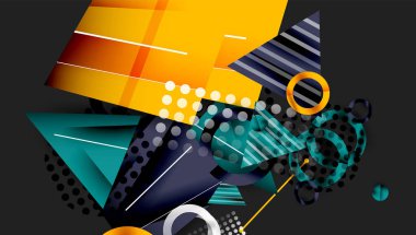 Renkli gradyanlı soyut arkaplan geometrik tasarımı