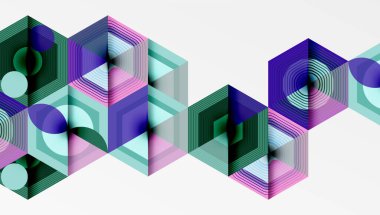 Altıgenler tasarımı geometrik soyut arkaplan