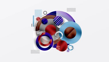 Soyut arkaplan - pürüzsüz eğimleri ve şeffaflığı olan katmanlı geometrik şekiller