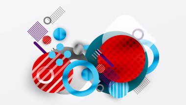 Soyut arkaplan - pürüzsüz eğimleri ve şeffaflığı olan katmanlı geometrik şekiller