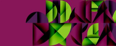 Minimum geometrik soyut arkaplan. Çember kare ve üçgen tasarımı